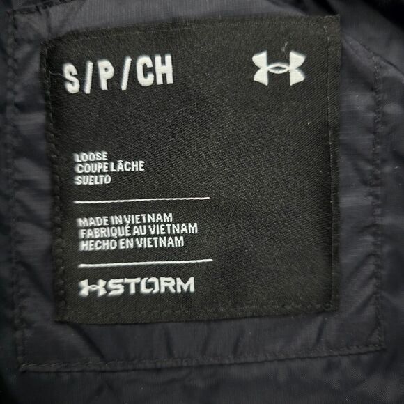 Under Armour active hybrid Storm Hooded Jacket Black Loose Fit Small 1378503 - Picture 8 of 11